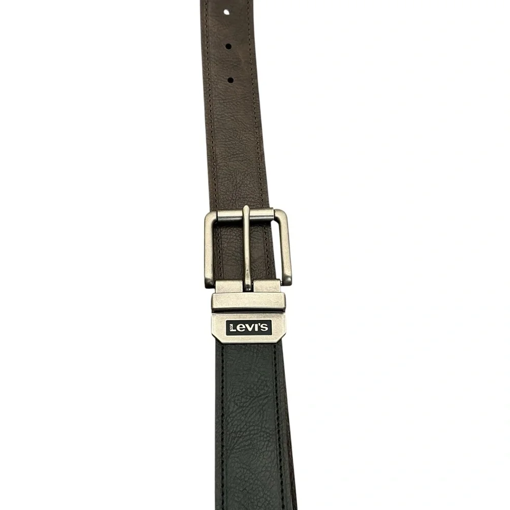 Levi's Black Leather‎ Belt with Metal Buckle vintage Size 42